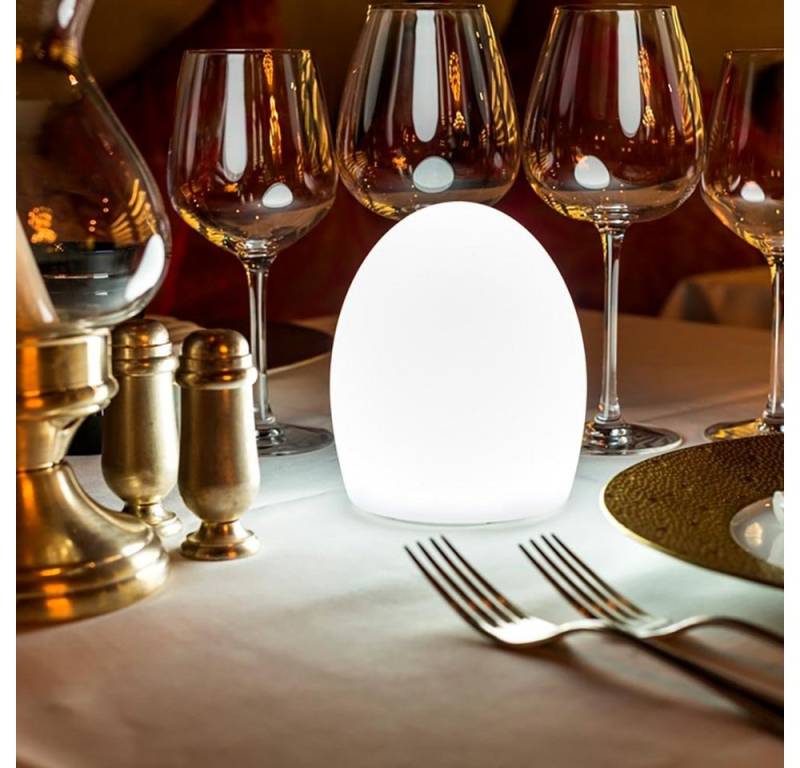 Licht-Trend Gartenleuchte Point Aida Akku LED-Tischlampe mit App-Steuerung Weiß von Licht-Trend