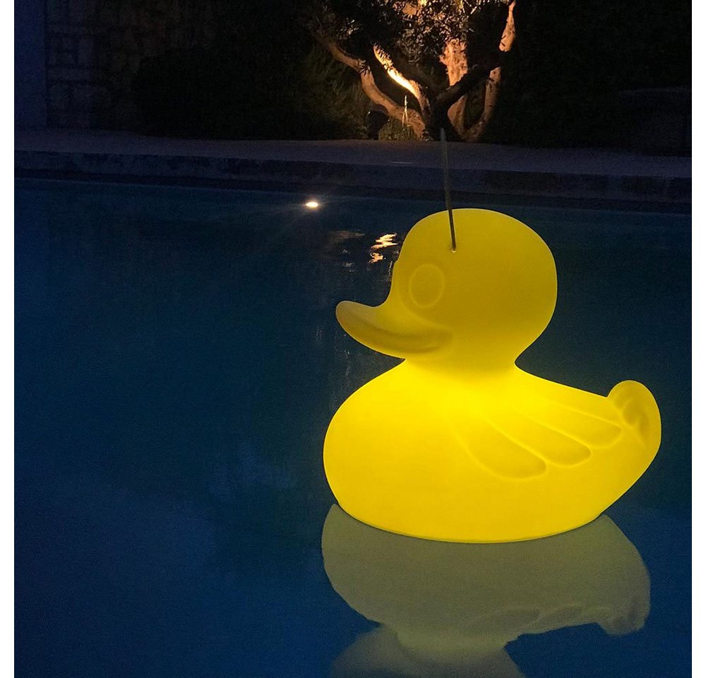 Licht-Trend Dekolicht Schwimmfähige Akku-LED-Lampe Duck-Duck XL Gelb Weiß von Licht-Trend