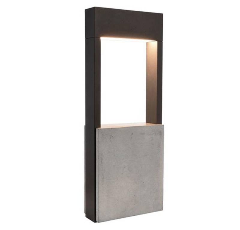 Licht-Trend LED Pollerleuchte Moderne LED Pollerleuchte Bridge 45cm 480lm Dunkelgrau Grau, Warmweiß von Licht-Trend