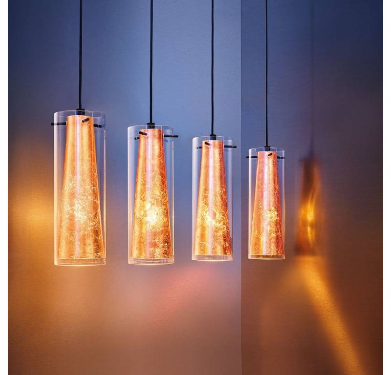 Licht-Trend Pendelleuchte Hängeleuchte Belem 4-flammig aus Glas Goldfarben von Licht-Trend