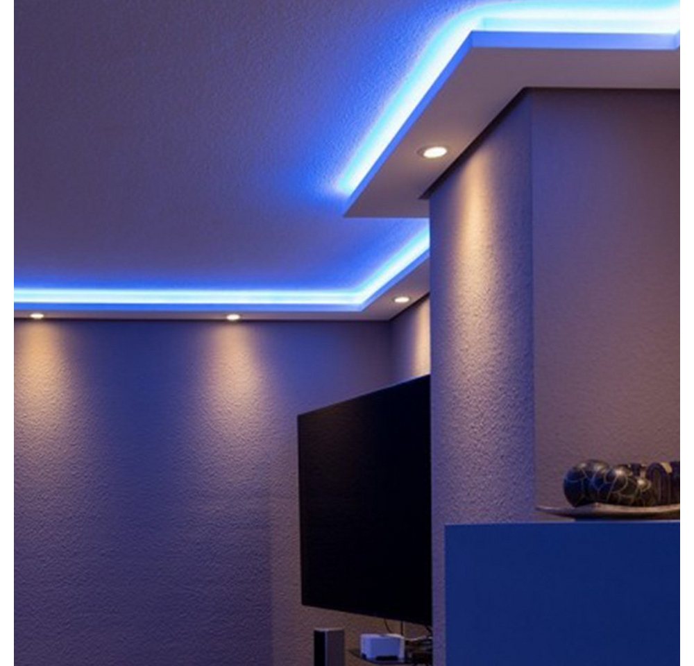 Licht-Trend Stuckleiste Dekor-Profil L Stuckleiste 1,2 m indirekt Wand oder Decke von Licht-Trend
