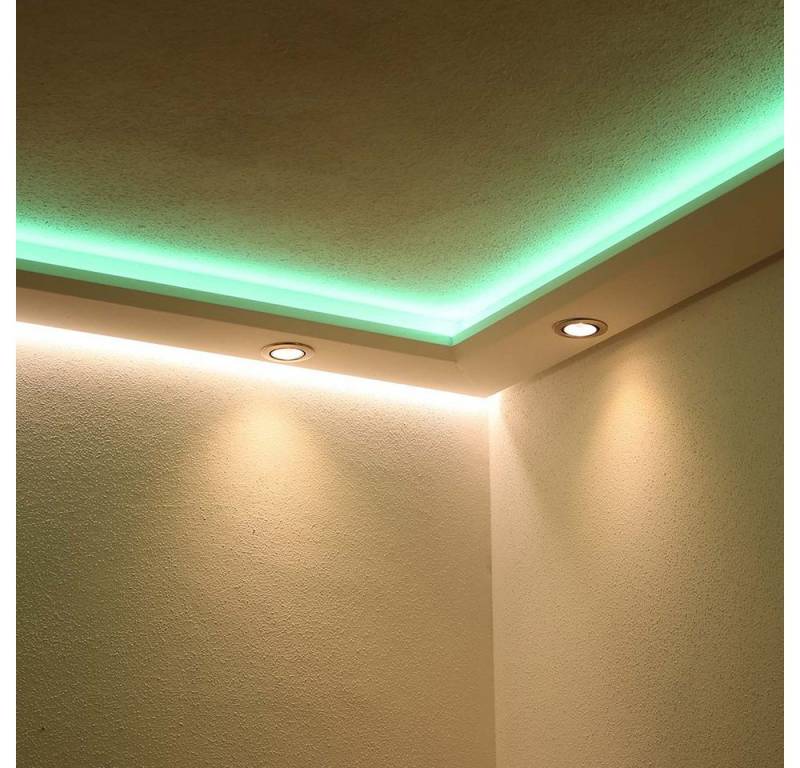 Licht-Trend Stuckleiste Dekor-Profil M Stuckleiste 1,2 m indirekt Wand oder Decke von Licht-Trend