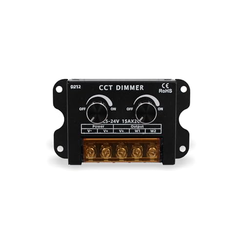 LED PWM CCT Dimmregler für LED-Stripes DC5-24V 15A*2CH 24V: 720W | Aluminium | Schwarz LED PWM CCT Dimmregler für LED-Stripes DC5-24V 15A*2CH 24V: 720W | Aluminium | Schwarz von Licht-Zubehoer.de