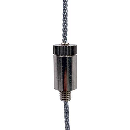 Drahtseilhalter/Gripper 30, M8 Außengewinde, für Drahtseil Ø 2,0 mm - 3,0 mm | Vernickelt (100 Stück) von Licht-Zubehoer.de