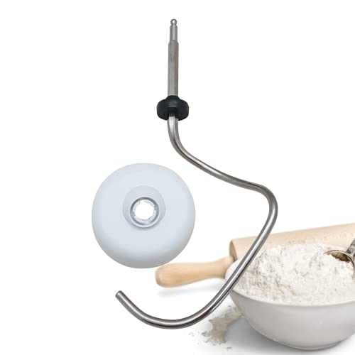 Lichtblau Knethaken mit Teigabweiser weiß für Küchenmaschine Bosch I Ersatz Knethaken passend für Bosch MUM4 und MUM5 I Knethaken-Abstreifer für Küchenmaschine I Zubehör Bosch MUM4/MUM5 von Lichtblau