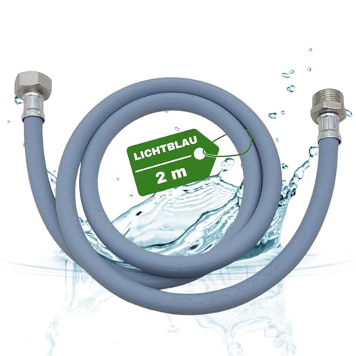 LICHTBLAU Verlängerung Zulaufschlauch I 2m I mit METALLGEWINDE Geschirrspüler Waschmaschine Anschluss I 3/4 Zoll I Wasserzulaufschlauch universell verwendbar Hersteller unabhängig von Lichtblau