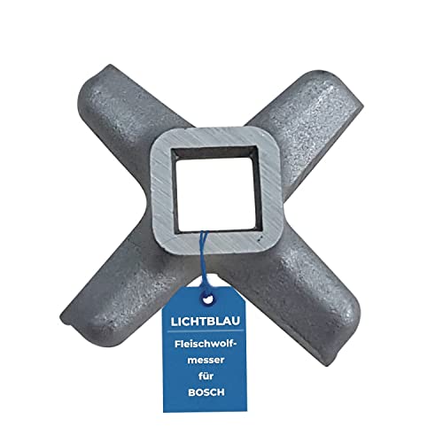 LICHTBLAU Messer Einsatz 620949 00620949 für Bosch Fleischwolf I Kreuzmesser passend für MUM4, MFW15 und MUM5 028887 I Fleischwolfmesser I Ersatzteil Fleischwolf Bosch I Zubehör Küchenmaschine von Lichtblau