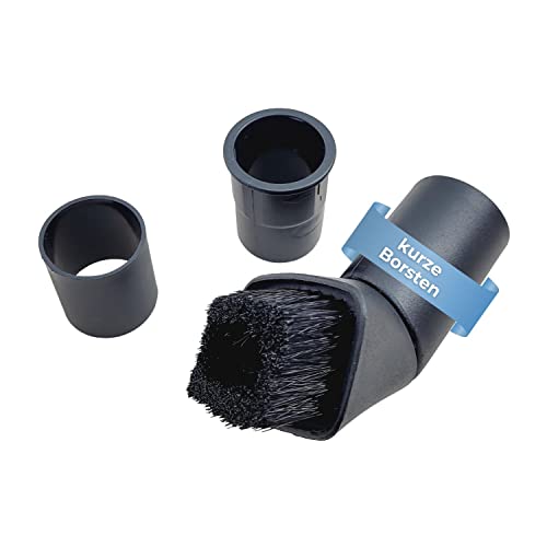 LICHTBLAU Staubsaugerbürste universal I Bürstenaufsatz Innendurchmesser 35 mm mit Adapter Ring für 32 mm & 30 mm I Drehbare Staubsaugeraufsatz Bürste für Auto & Polster & Heizkörper von Lichtblau