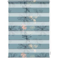 LICHTBLICK ORIGINAL Doppelrollo "Duo Rollo Klemmfix, ohne Bohren, blickdicht, Aqua Floral - Blau", halbtransparent, freihängend, Verdunkelung, energiesparend, Basic, monochrom, gewebt, Dim Out, verschiedene Größen, Breite 145 cm, Thermo LICHTBLICK ORIGINAL Doppelrollo "Duo Rollo Klemmfix, ohne Bohren, blickdicht, Aqua Floral - Blau", halbtransparent, freihängend, Verdunkelung, energiesparend, Basic, monochrom, gewebt, Dim Out, verschiedene Größen, Breite 145 cm, Thermo von Lichtblick Original