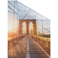 LICHTBLICK ORIGINAL Fensterfolie "Brooklyn Bridge", 1 St., blickdicht, strukturiertKlebepunkte, selbstklebend, Sichtschutz von Lichtblick Original
