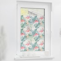 LICHTBLICK ORIGINAL Fensterfolie "Fensterfolie selbstklebend, Sichtschutz, Flamingo - Rosa Grün", 1 St., blickdicht, glattstatisch haftend von Lichtblick Original
