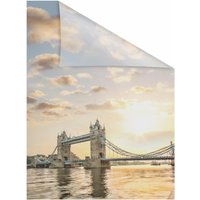 LICHTBLICK ORIGINAL Fensterfolie "Tower Bridge", 1 St., blickdicht, strukturiertKlebepunkte, selbstklebend, Sichtschutz von Lichtblick Original