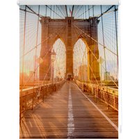 LICHTBLICK ORIGINAL Seitenzugrollo "Klemmfix Motiv Brooklyn Bridge", Lichtschutz, ohne Bohren, freihängend von Lichtblick Original