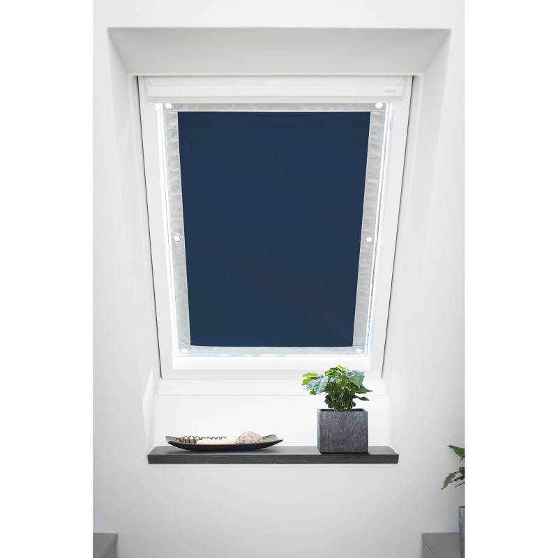 home24 Dachfenster Sonnenschutz Haftfix II 47 x 92cm Blau/Blau von home24