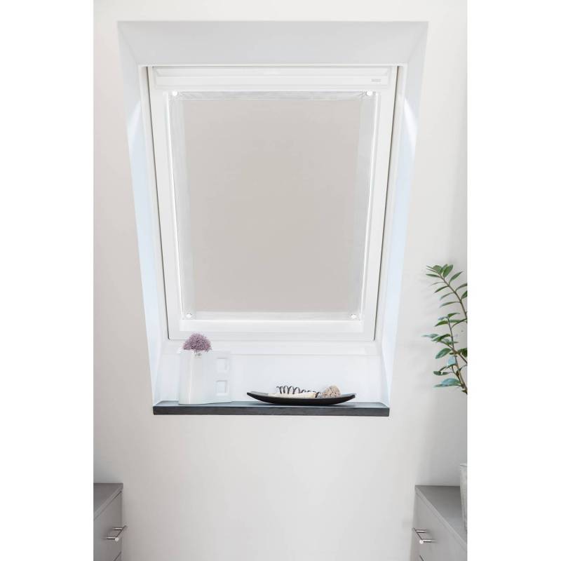 home24 Dachfenster Sonnenschutz Thermofix 59 x 114cm Beige/Beige von home24