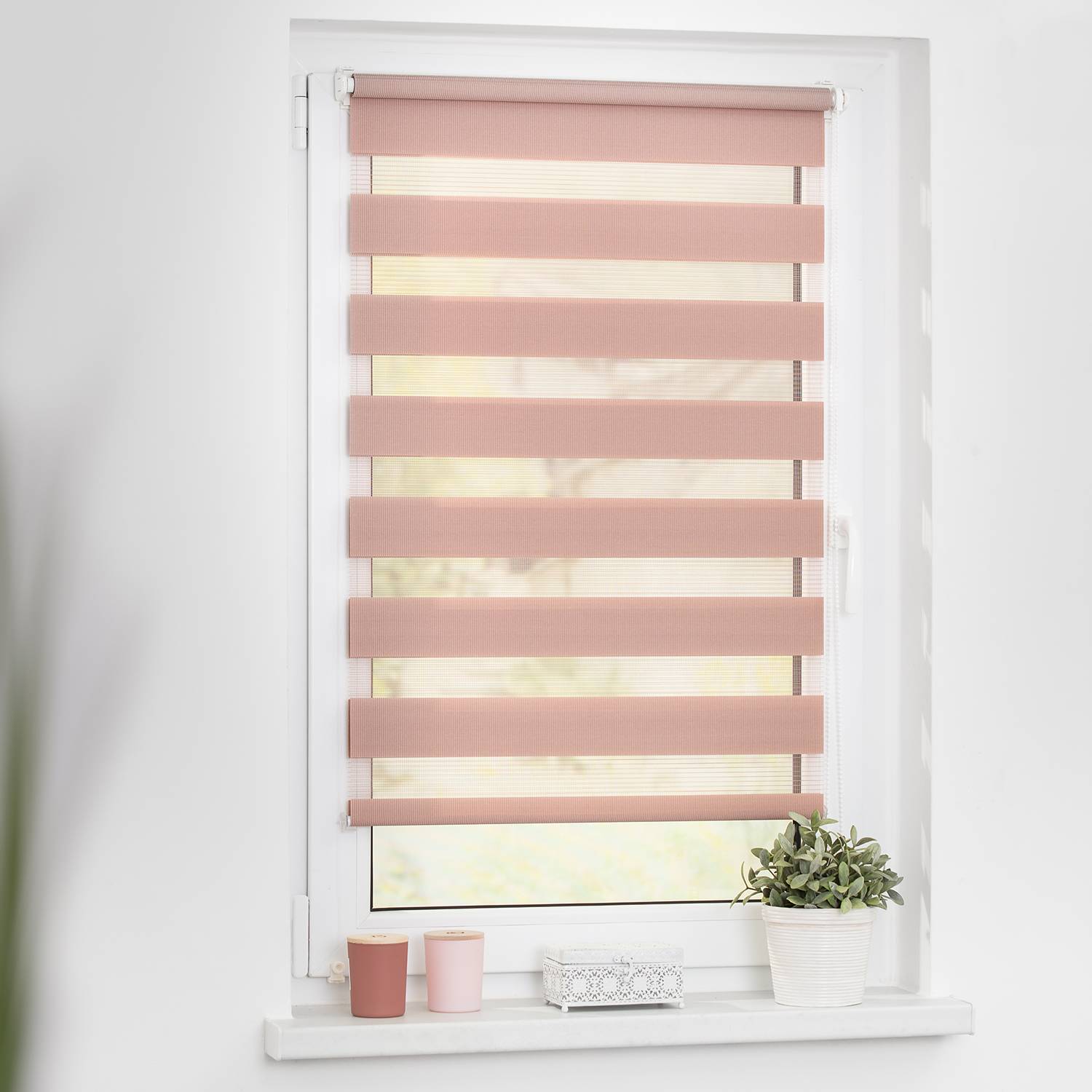 home24 Duo-Rollo Klemmfix III 60 x 150cm Rot/Altrosa home24 Duo-Rollo Klemmfix III 60 x 150cm Rot/Altrosa von home24