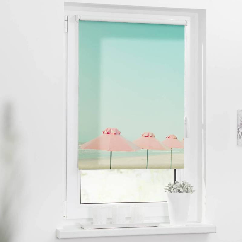 home24 Klemmfix Rollo Sonnenschirm 45 x 150cm Orange von home24