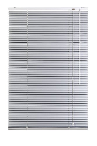Lichtblick Aluminium Jalousie, Alu-Jalousie mit Klemmträgern und Wandmontageclips für Fenster und Türen Silber,50 cm x 160 cm (B x L) von Lichtblick