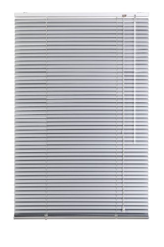 Lichtblick Aluminium Jalousie, Alu-Jalousie mit Klemmträgern und Wandmontageclips für Fenster und Türen Silber,80 cm x 220 cm (B x L) von Lichtblick