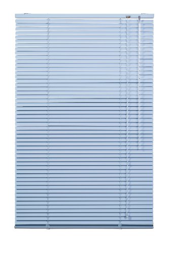 Lichtblick Aluminium Jalousie, Alu-Jalousie mit Klemmträgern und Wandmontageclips für Fenster und Türen Blau,95 cm x 130 cm (B x L) von Lichtblick
