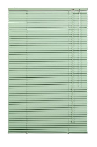 Lichtblick Aluminium Jalousie, Alu-Jalousie mit Klemmträgern und Wandmontageclips für Fenster und Türen Grün,50 cm x 130 cm (B x L) von Lichtblick
