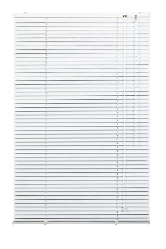 Lichtblick Aluminium Jalousie, Alu-Jalousie mit Klemmträgern und Wandmontageclips für Fenster und Türen Weiß,110 cm x 130 cm (B x L) von Lichtblick