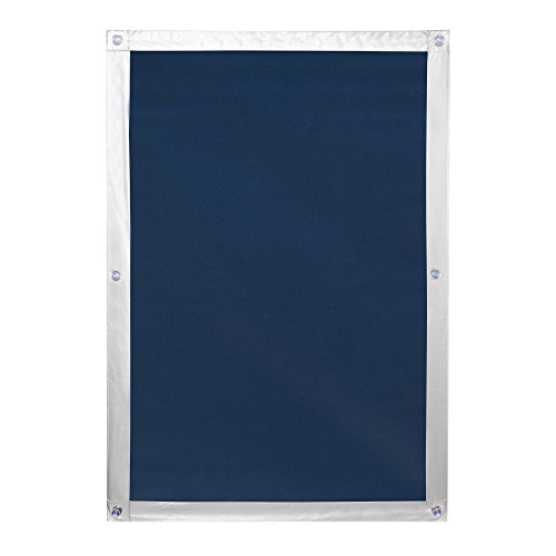 Lichtblick Dachfenster Sonnenschutz Sonnensegel für innen, Haftfix, ohne Bohren, Verdunkelung, mit Saugnäpfen, für bewegliche und feststehende Fenster Blau,47 cm x 96,9 cm (B x L) für FK06 von Lichtblick