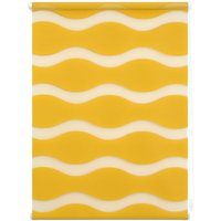 Duo Rollo Welle Klemmfix, ohne Bohren, Senfgelb, 80 cm x 150 cm (B x L) von Lichtblick