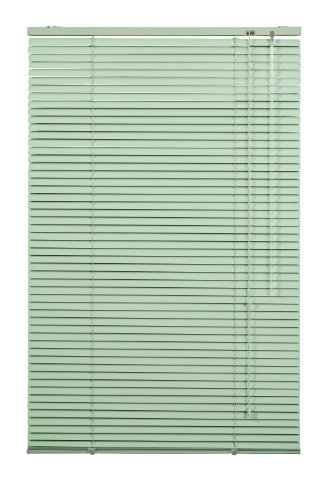 Lichtblick Aluminium Jalousie, Alu-Jalousie mit Klemmträgern und Wandmontageclips für Fenster und Türen Grün,60 cm x 220 cm (B x L) von Lichtblick