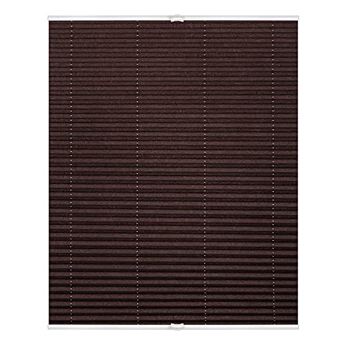 Wohn-Guide PKV.060.130.24 Plissee Klemmfix, ohne Bohren, verspannt - Braun 60 cm x 130 cm (B x L) von Lichtblick