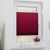 Plissee Klemmfix, ohne Bohren, verspannt - Brombeer, 70 cm x 130 cm (B x L) von Lichtblick