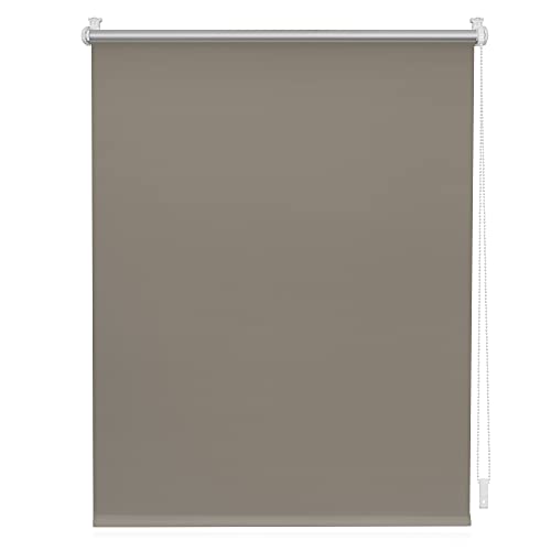 Lichtblick, 60 cm x 150 cm (B x L) in Taupe, Verdunklungsrollo Klemmfix, Bohren, Sonnen, Sicht, Hitze-& Kälte-Schutz, reflektierende Thermo-Rollo Funktion, Verdunkelung für Fenster & Türen, Stoff von Lichtblick