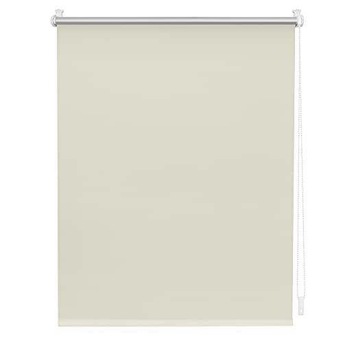 Thermo-Rollo Klemmfix, ohne Bohren, Verdunkelung - Creme 80 cm x 220 cm (B x L) von Lichtblick