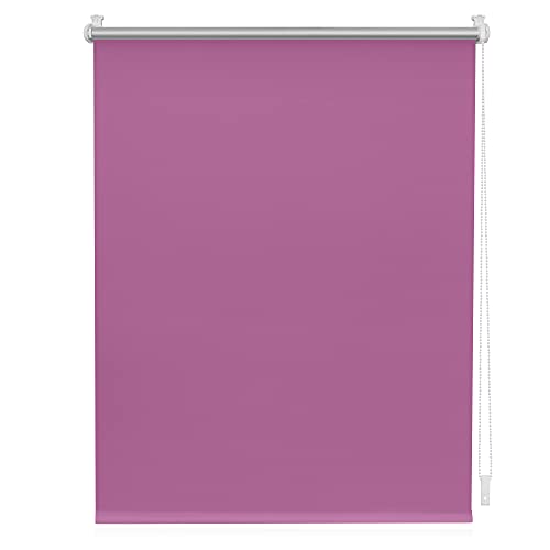 Lichtblick Thermorollo ohne Bohren, Klemmfix, Verdunklungsrollo, Hitzeschutz, Sichtschutz, Wandmontage, Deckenmontage, Rollo für Fenster und Türen Fuchsia,90 cm x 220 cm (B x L) von Lichtblick