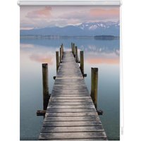 Lichtblick Rollo, Klemmfix, 60x150 cm, Steg Abendstimmung, blau braun Lichtblick Rollo, Klemmfix, 60x150 cm, Steg Abendstimmung, blau braun von Lichtblick