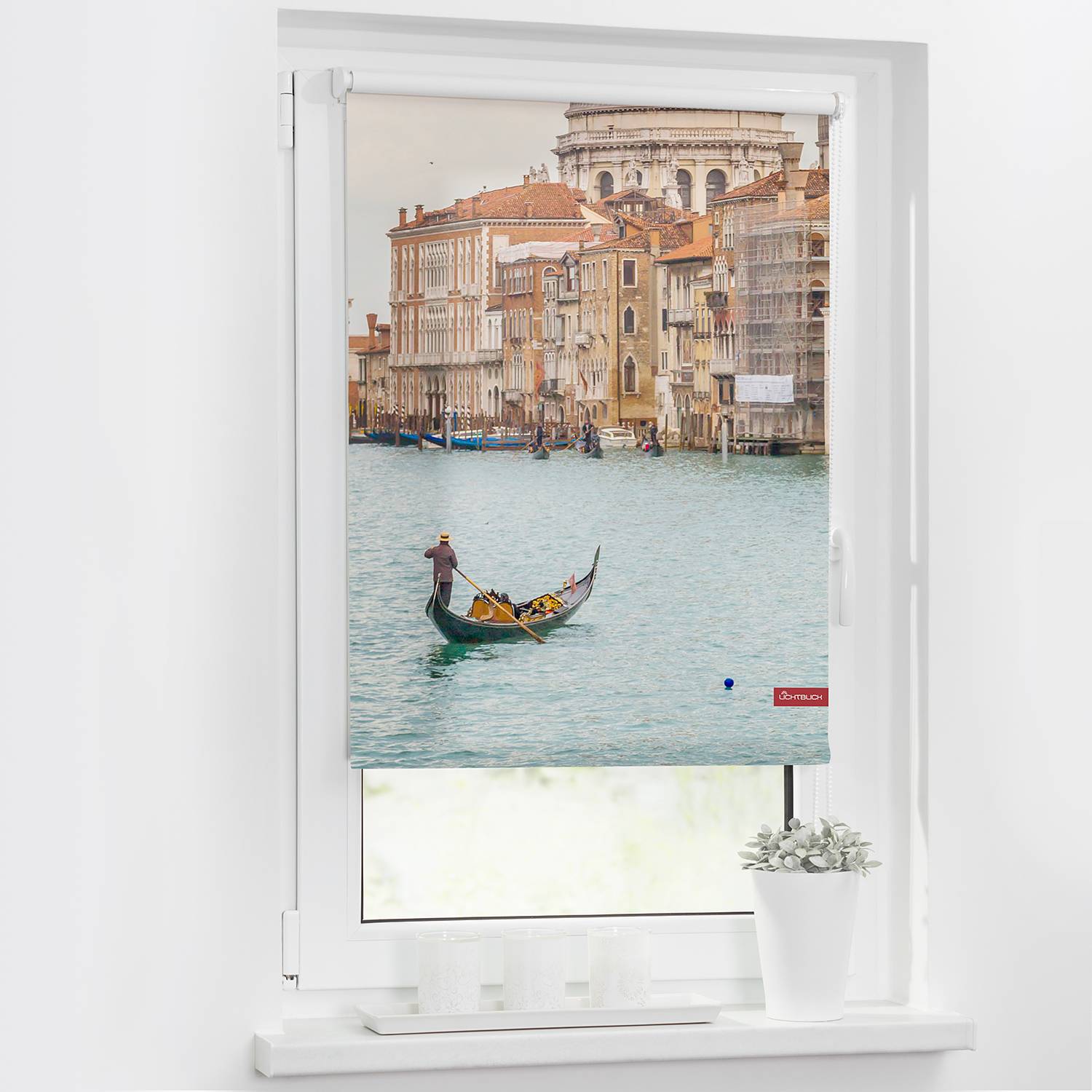 Lichtblick Rollo Venedig Canal Grande 70x150 cm (BxH) Mehrfarbig Webstoff von Lichtblick