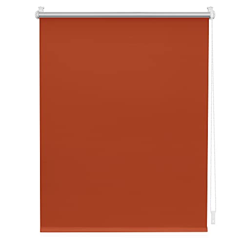 Lichtblick Thermorollo ohne Bohren, Klemmfix, Verdunklungsrollo, Hitzeschutz, Sichtschutz, Wandmontage, Deckenmontage, Rollo für Fenster und Türen Terracotta,70 cm x 150 cm (B x L) von Lichtblick