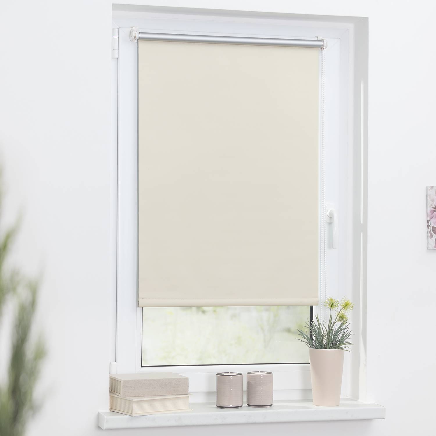 Lichtblick Thermo-Rollo Spotswood II 60x150 cm (BxH) Creme Webstoff von Lichtblick