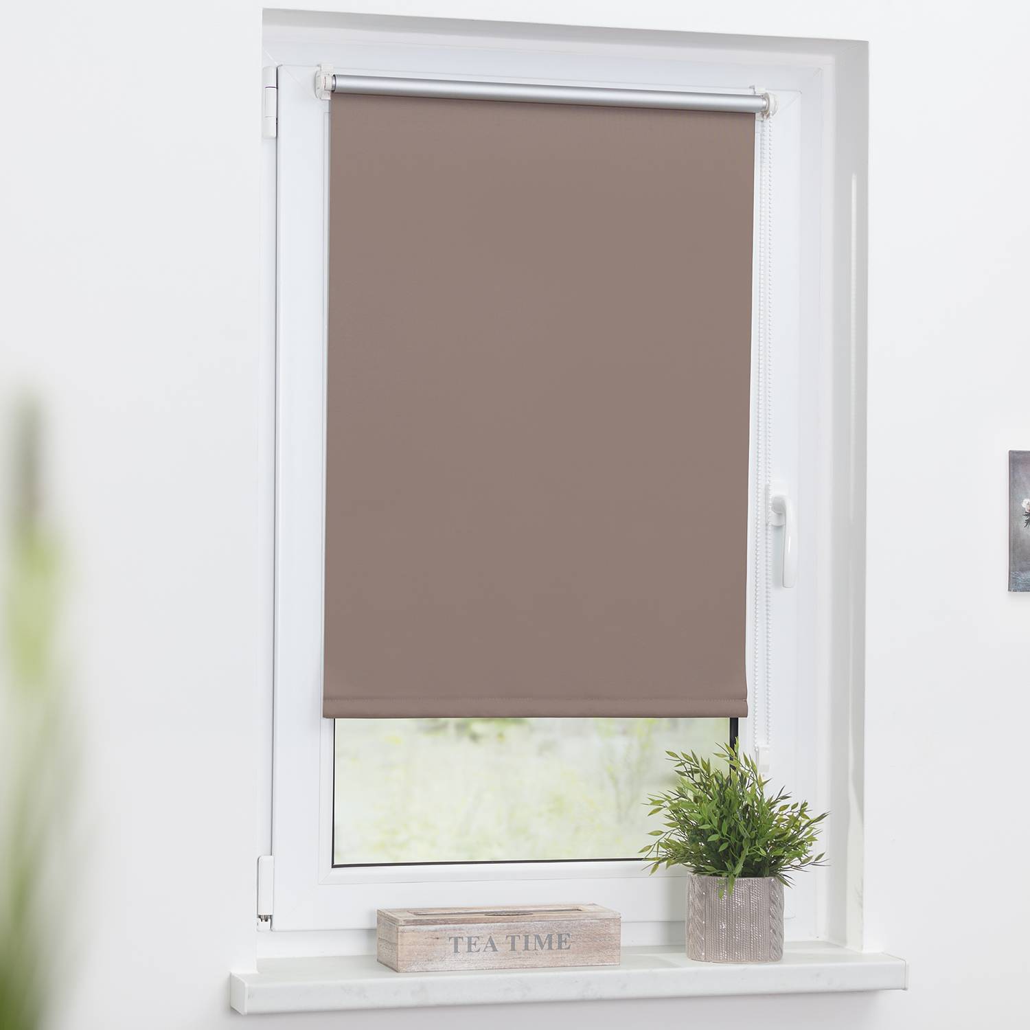 Lichtblick Thermo-Rollo Spotswood VI 90x150 cm (BxH) Taupe Webstoff von Lichtblick