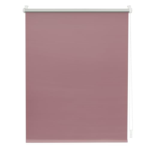Lichtblick Thermorollo ohne Bohren, Klemmfix, Verdunklungsrollo, Hitzeschutz, Sichtschutz, Wandmontage, Deckenmontage, Rollo für Fenster und Türen 60 cm x 220 cm (B x L), Altrosa von Lichtblick