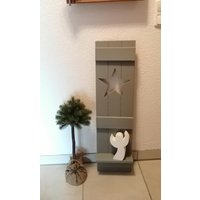 Dekobrett Fensterladen Holzbrett Stern 90 X 24 cm Dekobrett Fensterladen Holzbrett Stern 90 X 24 cm von LichtblickeHerzHaus