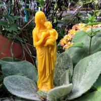 Maria Madonna Kerzenstatue Aus Bienenwachs von LichtbringerCompany