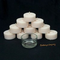 10 Rapswachs Teelichter Mit Glas, Vegan & Nachhaltig Aus Pflanzenwachs von LichtbringerCompany