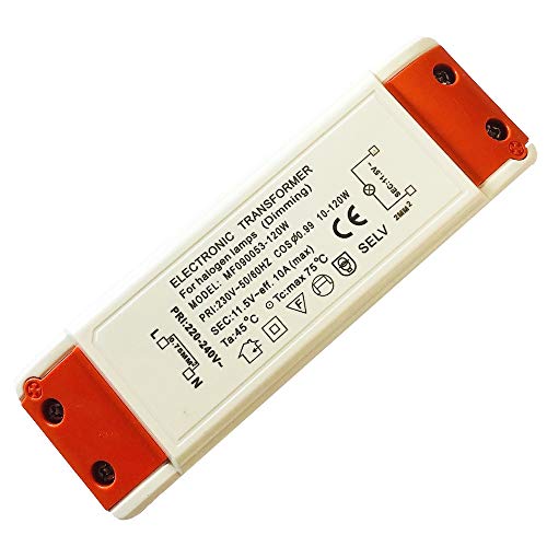 Elektronischer Halogen Transformator Dimmbar 120Watt Trafo für Niedervolt Halogen LM - Leistungsbereich: 10 bis 120Watt Elektronischer Halogen Transformator Dimmbar 120Watt Trafo für Niedervolt Halogen LM - Leistungsbereich: 10 bis 120Watt von Lichtfaktor24