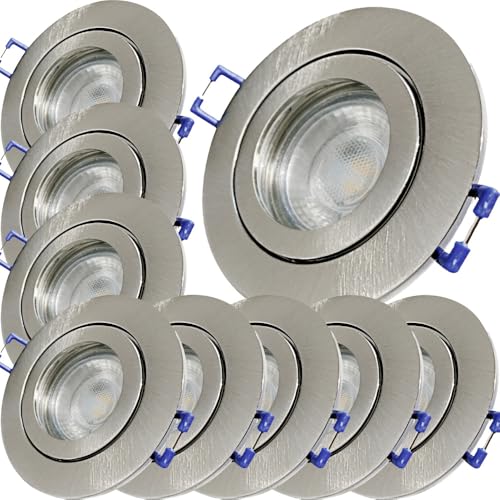 Lichtfaktor24 LED Bad Einbaustrahler 230V inkl. 9 x 5W LED LM Farbe Eisen geb. IP44 LED Einbauleuchte Neptun Rund Neutralweiss Feuchtraum Dusche Innen oder Aussen geeignet Rostfrei LED Spots Lichtfaktor24 LED Bad Einbaustrahler 230V inkl. 9 x 5W LED LM Farbe Eisen geb. IP44 LED Einbauleuchte Neptun Rund Neutralweiss Feuchtraum Dusche Innen oder Aussen geeignet Rostfrei LED Spots von Lichtfaktor24