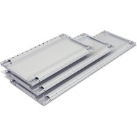 Fachboden für META Fachbodenregal Stecksystem, FL 150 kg, lichtgrau, BxT 1.000 x 400 mm von META