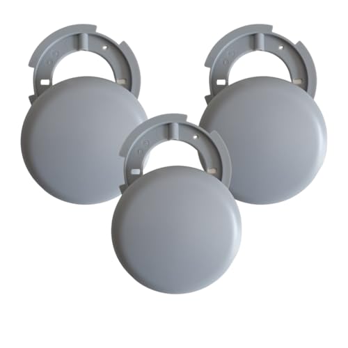 3 Stück Baldachin grau Abzweigdose grau Aufputz-Verbindungsdose Abzweigdose Verteilerdose Abzweigkasten grau Ø 100mm, Höhe 1,5 cm (3x 100mm grau) von Lichthandel Hoch