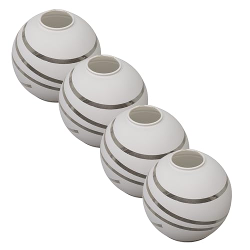 4 Stück Lampenschirm E14 Lampe Lampenglas Ersatzglas Lampenschirm Hängelampe Pendelleuchte Glas Stehlampenschirm Glaskugel Lampe Ersatz Schirm für Lampe Stehlampenschirm Glas (4x Spiralform) von Lichthandel Hoch