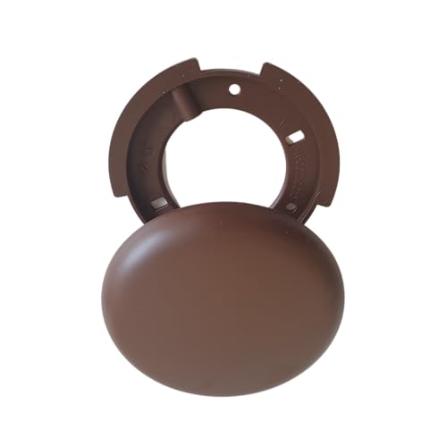 5 Stück Abzweigdose braun Kunststoff-Abzweig-Baldachin Verteilerdose Aufputz Baldachin Deckenrosette Blinddose Kabelabdeckung Wand ultraflach Ø 10cm x 1,5 cm (5 x 100mm braun) von Lichthandel Hoch