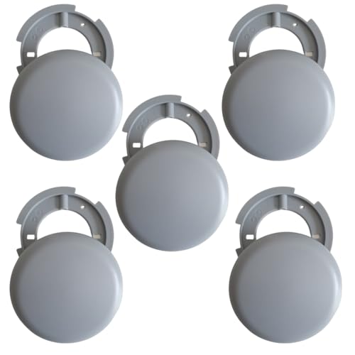 5 Stück Aufputz-Verbindungsdose Abzweigdose grau Verteilerdose grau Baldachin grau Deckenbaldachin grau Aufputzdose grau superflach, Ø 100mm, Höhe 1,5 cm (5x 100mm grau) von Lichthandel Hoch